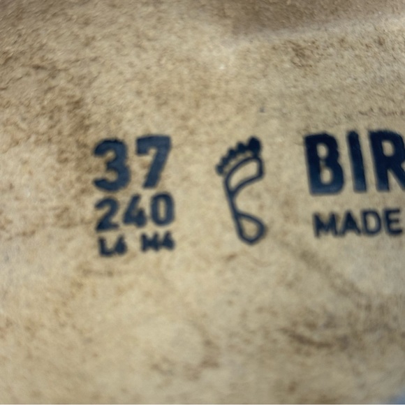 Birkenstock Silver and Tan Footbed Sandals - Picture 14 of 16